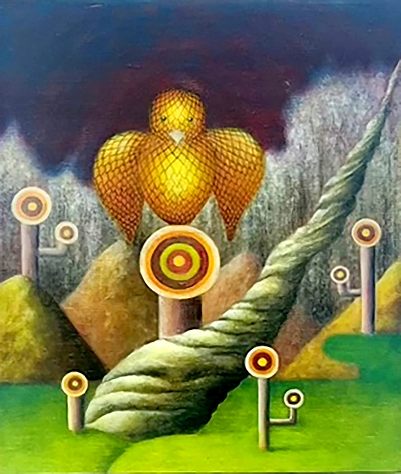Bird 3 (Erika Hirako, 2022, Oil on canvas)