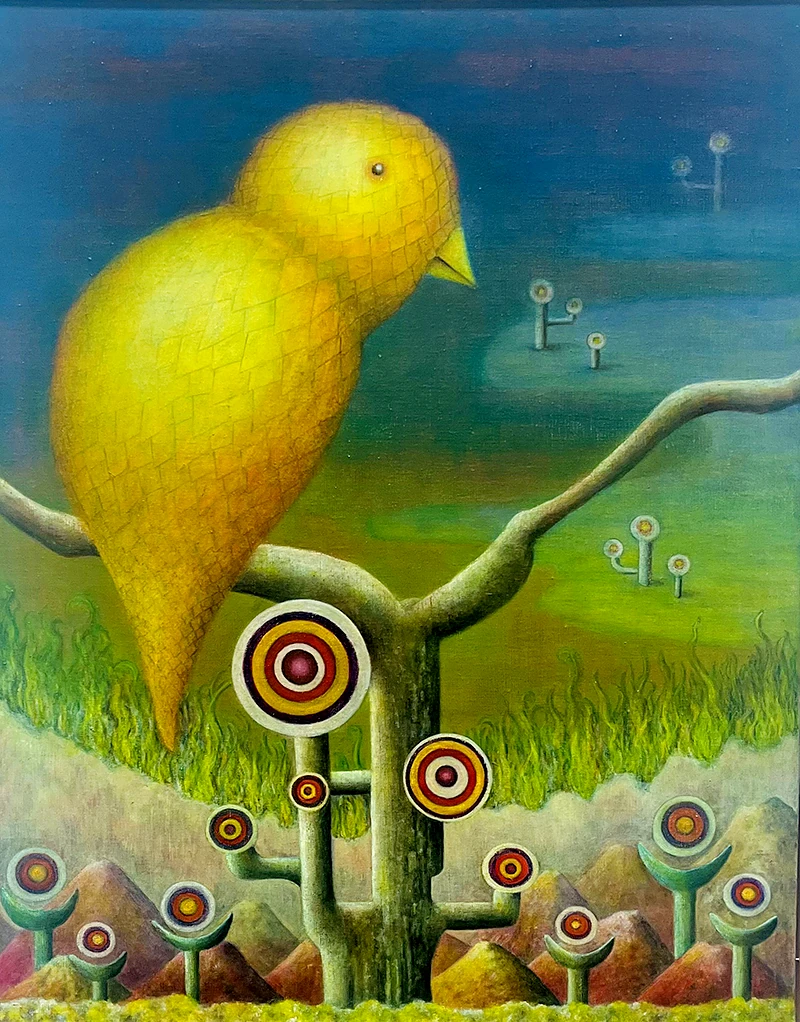 Bird 2 (Erika Hirako, 2022, Oil on canvas)
