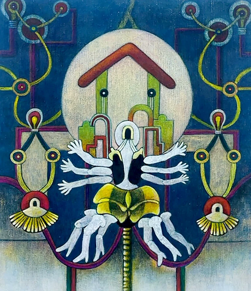 Maze (Erika Hirako, 2023, Oil on canvas)