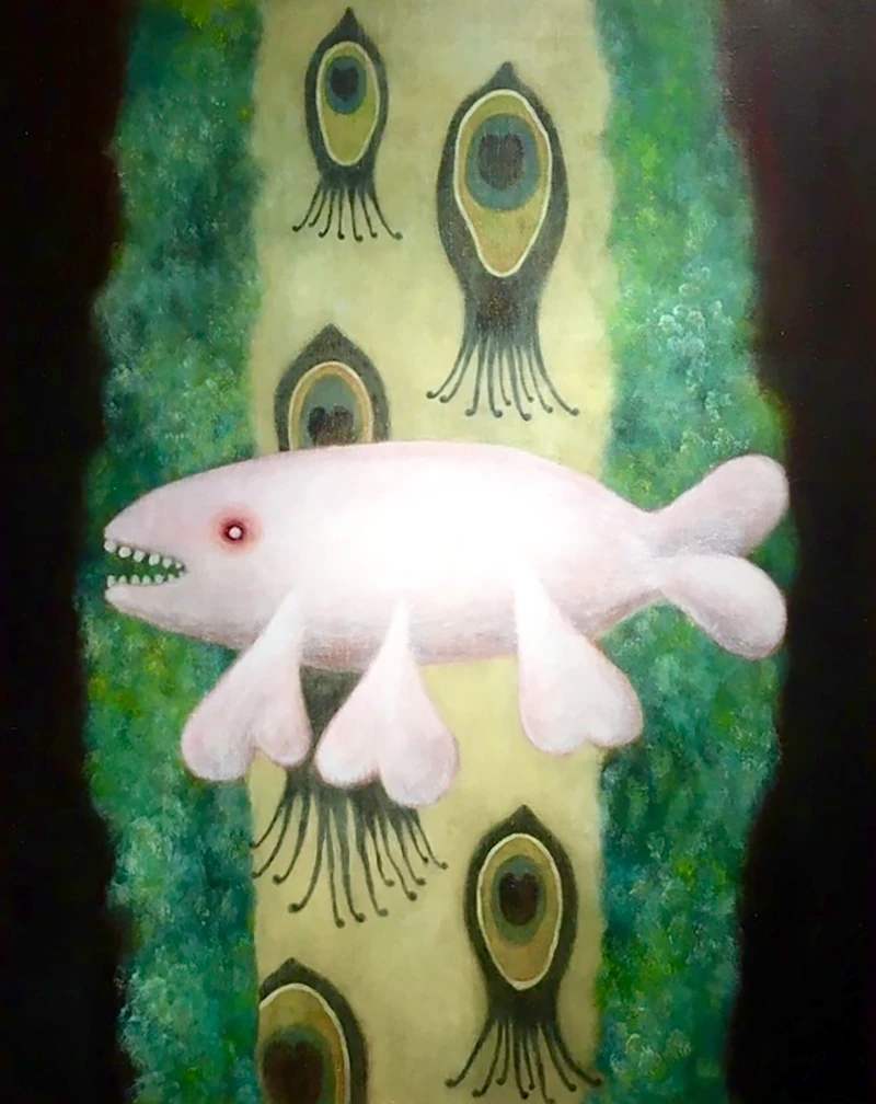 Fish 2023 (Erika Hirako, 2023, Oil on canvas)
