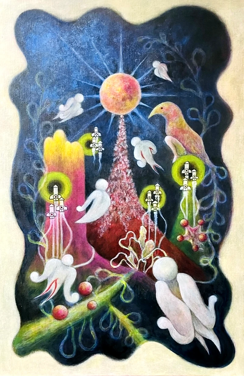 Beyond the Universe (Erika Hirako, 2023, Oil on canvas)