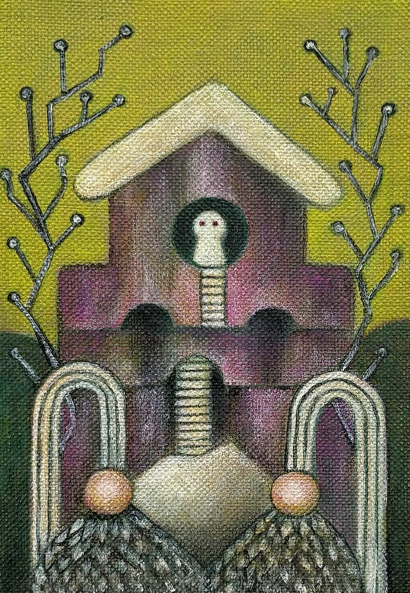 A Faraway House I (Erika Hirako, 2024, Oil on canvas)