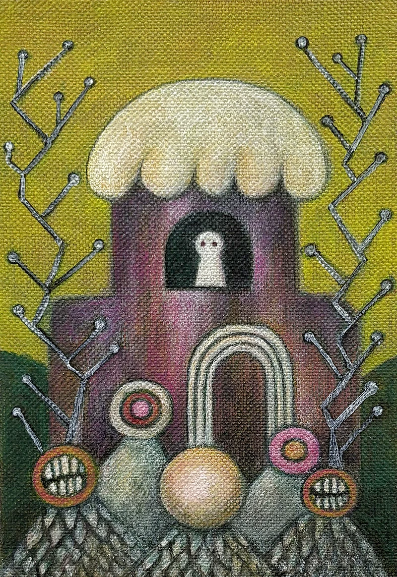 A Faraway House II (Erika Hirako, 2024, Oil on canvas)