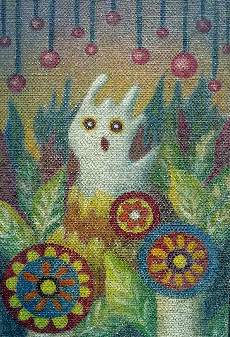 In the Forest V (Erika Hirako, 2025, Oil on canvas)